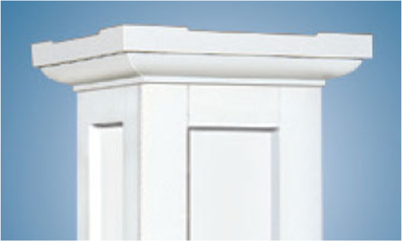 White square panel column